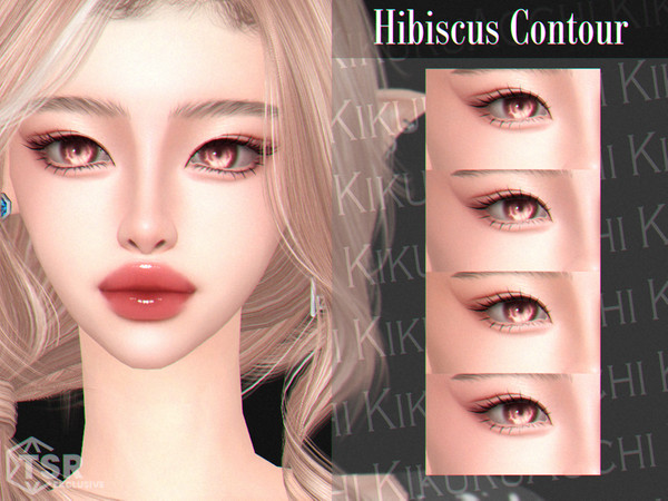 Sims 4 — Hibiscus Contour Blush by Kikuruacchi — - It is suitable for Female and Male. ( Teen to Elder ) - 4 swatches -