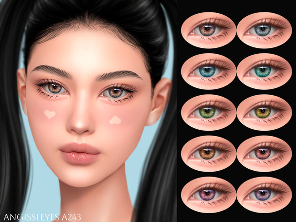 Sims 4 — EYES A243 by ANGISSI — PREVIEWS MADE USING HQ MOD Facepaint category