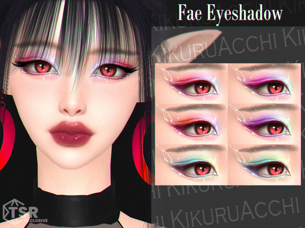 Sims 4 — Fae Eyeshadow by Kikuruacchi — - It is suitable for Female and Male. ( Teen to Elder ) - 6 swatches - HQ