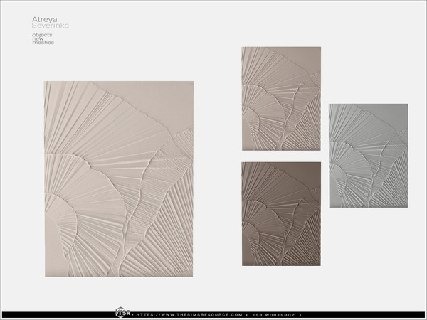 Sims 4 — Atreya - wall stucco panel SW by Severinka_ — A set of furniture and decor for decorating a dining room.