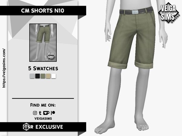 Sims 4 — CM SHORTS N10 by David_Mtv2 — New mesh;