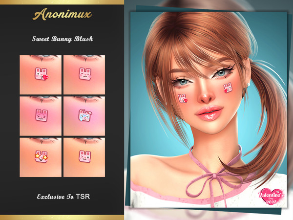 Sims 4 — Sweet Bunny Blush by Anonimux_Simmer — - 6 Swatches