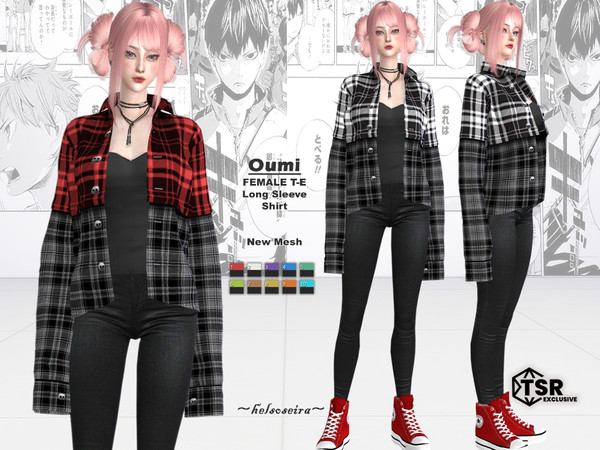 Sims 4 — OUMI -  Shirt with Top by Helsoseira — Style - Long sleeve shirt with top