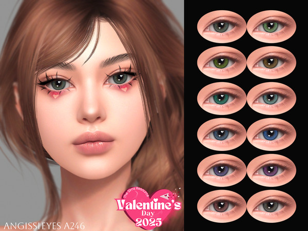 Sims 4 — EYES A246 by ANGISSI — PREVIEWS MADE USING HQ MOD Facepaint category