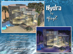 Sims 2 — Hydra: SIMquarium III by MissyZ — Largest of the SIMquarium tanks, the Hydra model offers room for up to 6 Sims