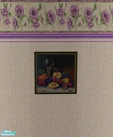 Sims 2 — Merlot Living - Picture by Riverwillows — Cool muted purples and violets make up this lovely Victorian style