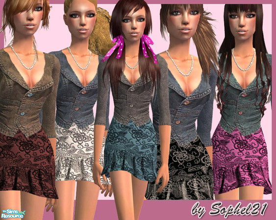 Sims 2 — SO_TeenCollection_012 by Sophel21 — Remake of one of my adult outfits for teen girls. Outfit comes with jeans