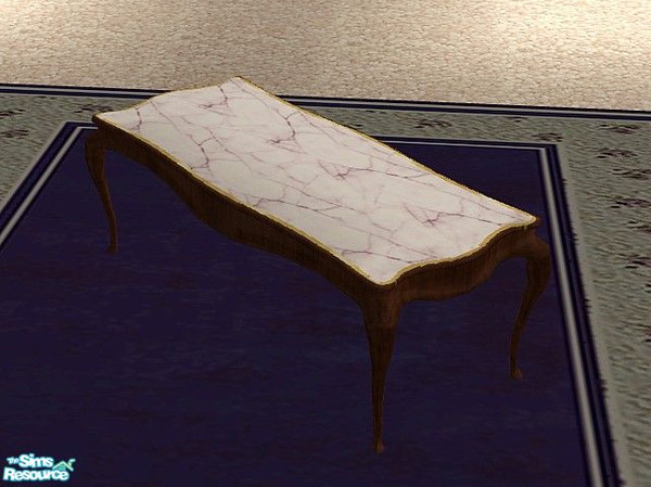 Sims 2 — Merlot Living - Coffeetable by Riverwillows — Cool muted purples and violets make up this lovely Victorian style