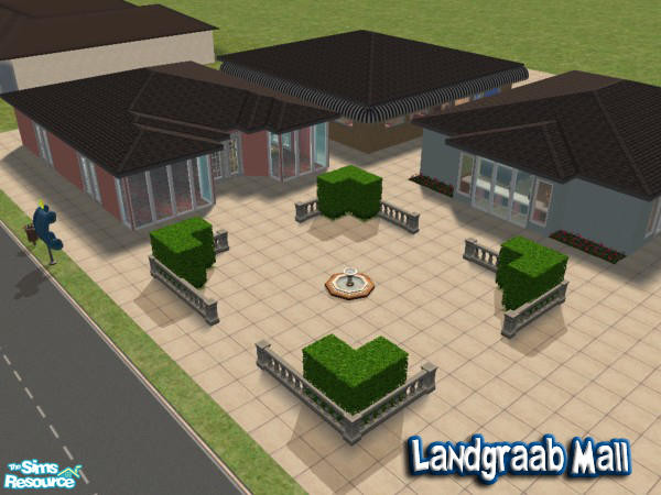 Sims 2 — TS1 for TS2:  Landgraab Mall by simmyfan2852 — It's back from TheSims Hot Date! Landgraab Mall has a restaurant,
