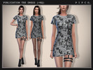 Sims 4 — Publication Tee Dress - THE FUTURE IS NOW Collection. by Pipco — A oversized tee dress with a garter. Comes in 6