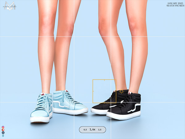 Sims 4 — [PATREON] Skater Sneakers (Female) by Mermalade — New Mesh