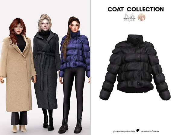 Sims 4 — [PATREON] Puffer Coat by Mermalade — - New Mesh