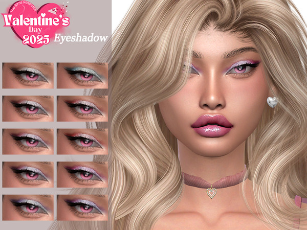 Sims 4 — Valentine's Day Eyeshadow by Layla — Previews were made using HQ Mod