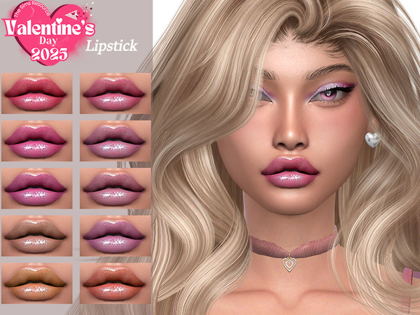 Sims 4 — Valentine's Day Lipstick by Layla — Previews were made using HQ Mod