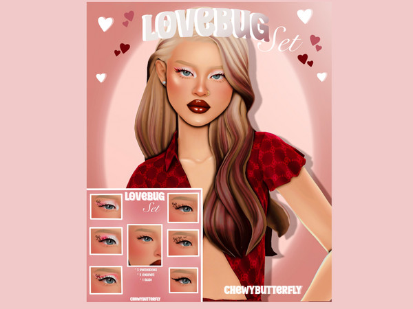 Sims 4 — [CB] Lovebug set - divine blush.package by chewybutterfly — 7 BGC items!