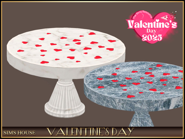 Sims 4 — Sims House TABLE WITH HEARTS | VALENTINE'S DAY by Sims_House — VALENTINE'S DAY