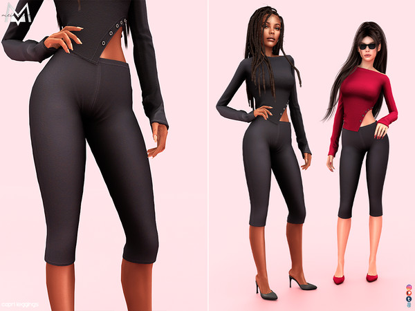 Sims 4 — Capri Leggings MC615 by Mermalade — New Mesh