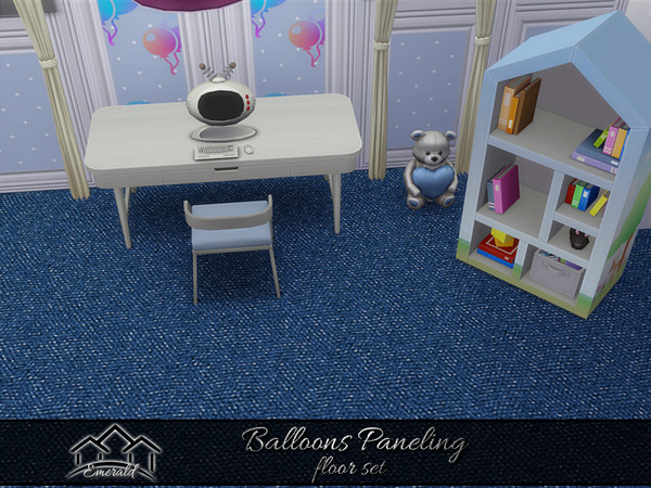 Sims 4 — Balloons Paneling floor2 by Emerald — Enhance your rooms with balloons designs adding an elegant touch to