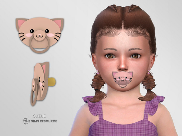 Sims 4 — Cat Pacifier Toddler by Suzue — New Mesh (Suzue)