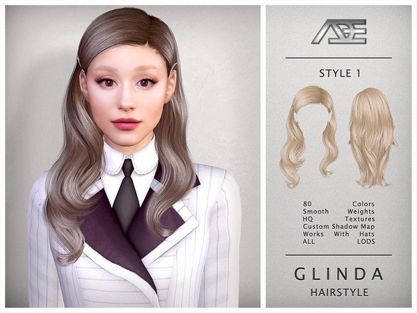Sims 4 — Glinda - Style 1 (Hairstyle) by Ade_Darma — Glinda Hairstyle - Style 1 Ariana Grande Glinda Wicked Movie