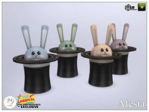 Sims 4 — The carnival Afesta kids Bunny hat deco by jomsims — Step into the softness and magic of the carnival with