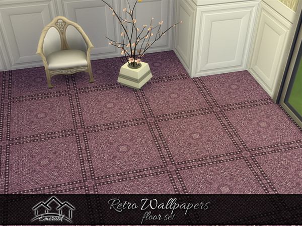 Sims 4 — Retro Wallpapers floor1 by Emerald — Retro wallpapers designs will capture decades past and bring to mind