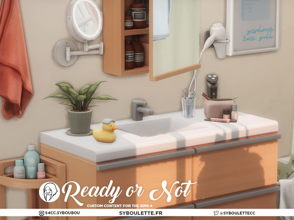 Sims 4 — Ready Or Not - Toilet by Syboubou — Ready Or Not is all about simplicity and casual realism, with Maxis Match