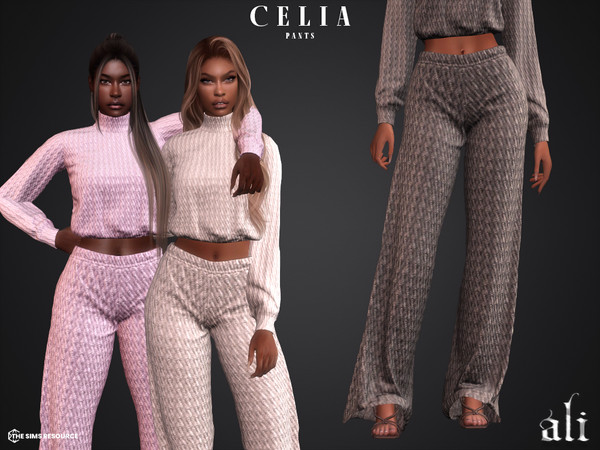 Sims 4 — CELIA pants by ali1 — Wool Pants