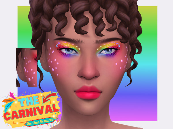 Sims 4 — Carnival Craze Facepaint by Sagittariah — base game compatible, 6 swatches, properly tagged, enabled for all