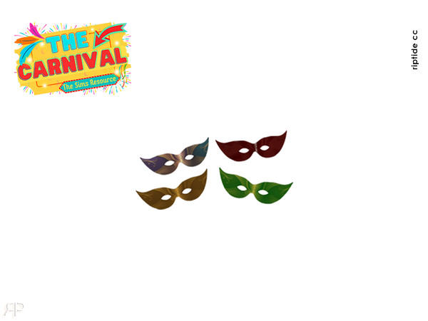 Sims 4 — Riptide CC Carnival Extravaganza Collection Carnival Mask by Riptidecc — Step into a world of vibrant