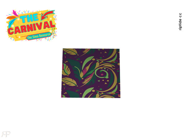 Sims 4 — Riptide CC Carnival Extravaganza Collection Rug by Riptidecc — Step into a world of vibrant celebration with the