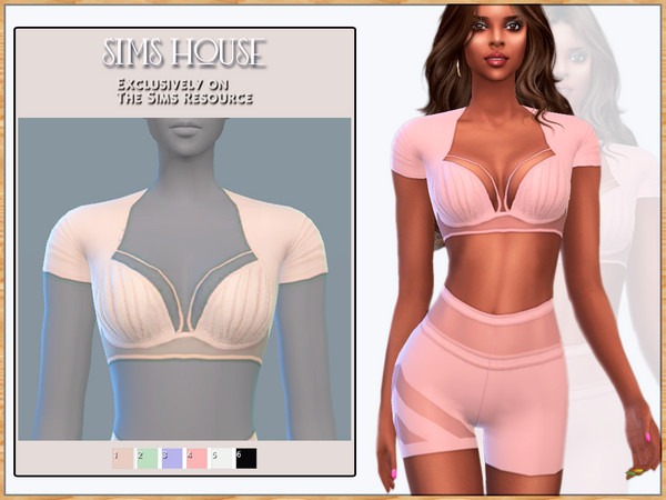Sims 4 — WOMEN'S FITNESS SUIT TOP by Sims_House — WOMEN'S FITNESS SUIT TOP