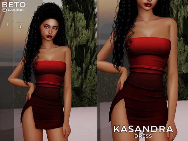 Sims 4 — Kasandra (Dress) by Beto_ae0 — Short dress for parties, enjoy it
