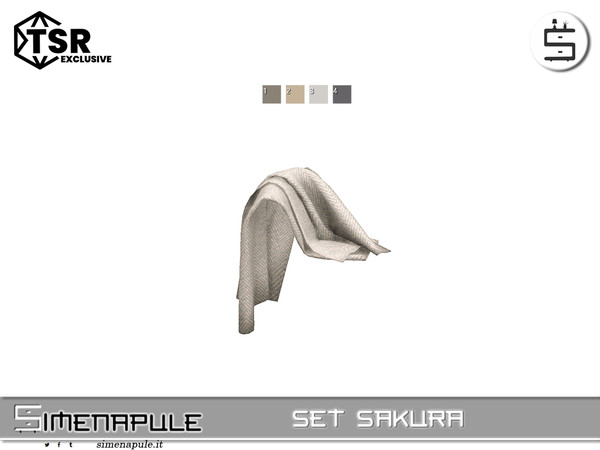 Sims 4 — Set Sakura - Armchair Blanket by Simenapule — Set SakuraSet SakuraSet SakuraSet Sakura