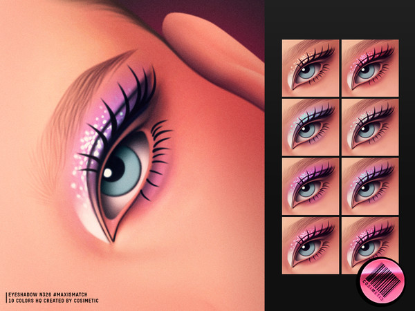 Sims 4 — MM Glitter Eyeshadow N326 by cosimetic — - Female