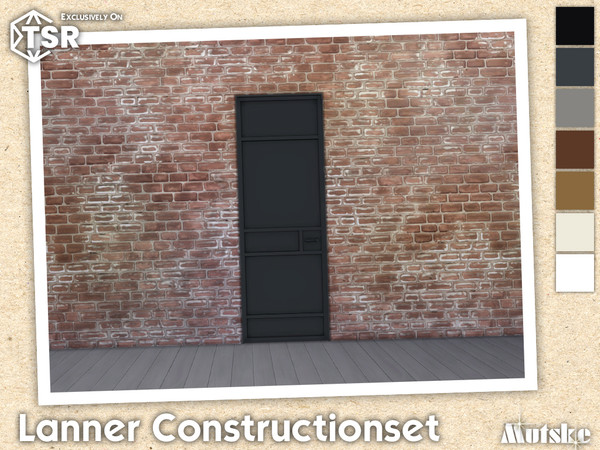 Sims 4 — Lanner Door Privat 1x1 by Mutske — Modern set which contains windows, doors, arches and blinds. Make sure that