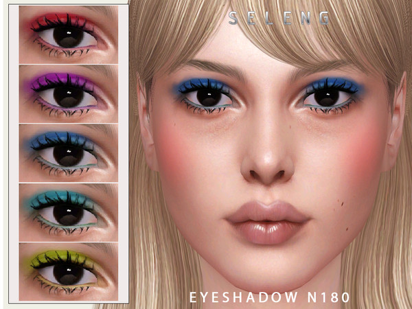 Sims 4 — Eyeshadow N180 by Seleng — The eyeshadow has 19 colours and HQ compatible. Allowed for teen, young adult, adult