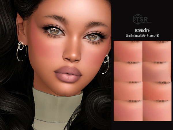 Sims 4 — IMF Ginnifer Blush N.181 by IzzieMcFire — Ginnifer Blush N.181 contains 8 colors in hq texture.