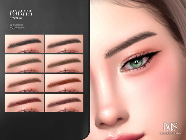 Sims 4 — Parita Eyebrow by VELYSEA — -Eyebrow category -HQ comatble -40 swatches