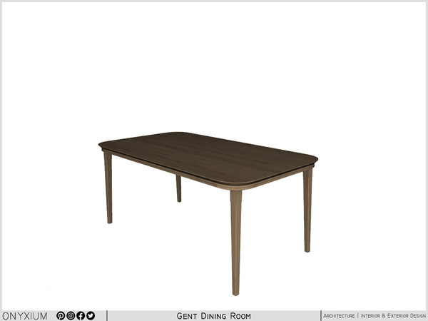 Sims 3 — Gent Dining Table by Onyxium — Onyxium@TSR Design Workshop Dining Room Collection - Belong To The 2025 Year