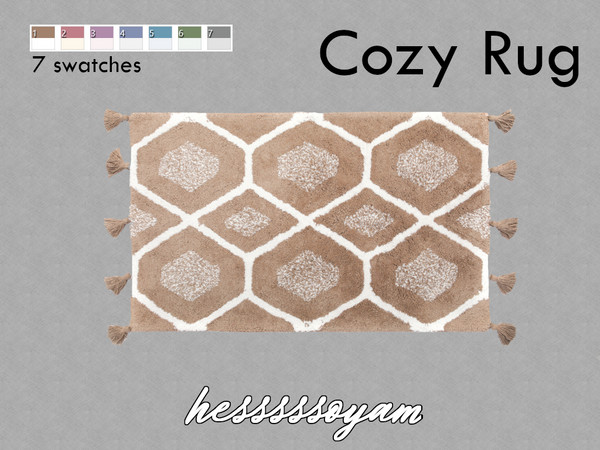 Sims 4 — Cozy Rug by hesssssoyam — - Basegame compatible - 7 swatches - floor carpet - please, don't re-upload floor