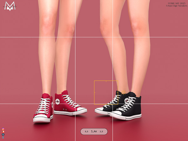 Sims 4 — [PATREON] Urban Edge Sneakers (Female) by Mermalade — New Mesh