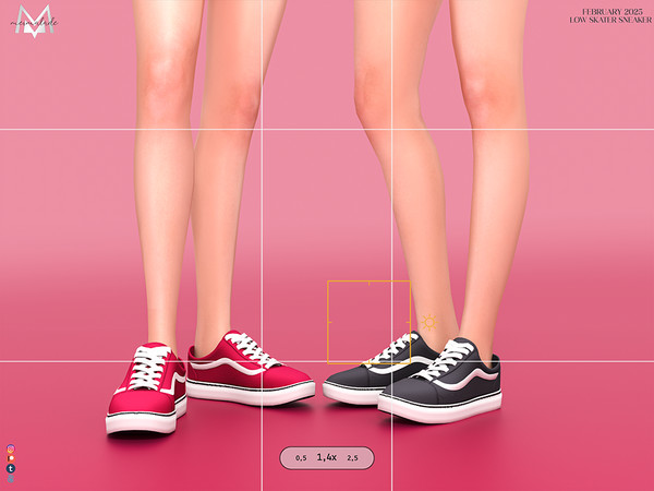 Sims 4 — [PATREON] Low Skater Sneaker (Female) by Mermalade — New Mesh