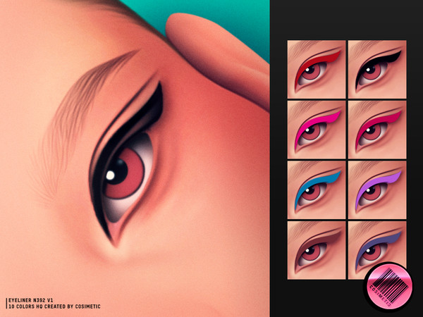 Sims 4 — Basic Eyeliner N392 V1 by cosimetic — - Female