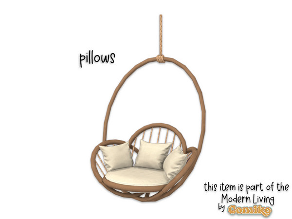Sims 4 — Comiko Boho Bedroom Pillows For Hanging Chair by Comiko — Hi! Part 2 - Boho Bedroom Set is base game compatible