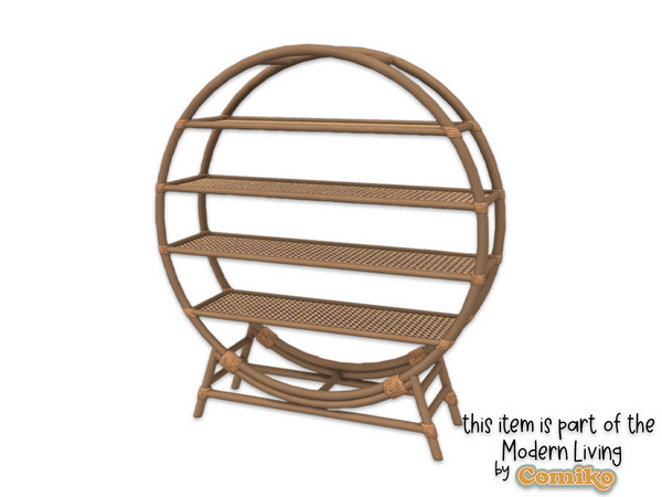 Sims 4 — Comiko Boho Bedroom Bookcase by Comiko — Hi! Part 3 - Boho Bedroom Set is base game compatible and consist of 7