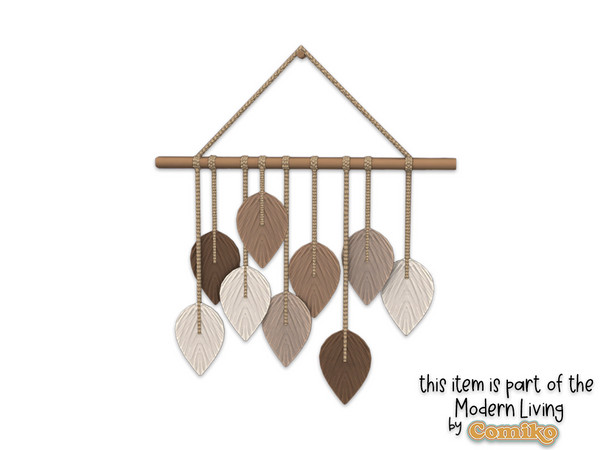 Sims 4 — Comiko Boho Bedroom Wall Leaves by Comiko — Hi! Part 3 - Boho Bedroom Set is base game compatible and consist of