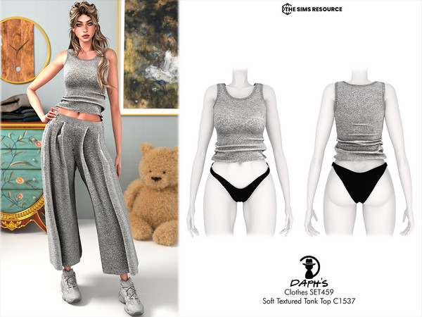 Sims 4 — Clothes SET459 - Soft Textured Tank Top C1537 by Daph's — 7 Swatches