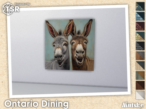 Sims 4 — Ontario Painting Large by Mutske — Ontario Diningroom set with seating, surface and more, some have slots to put