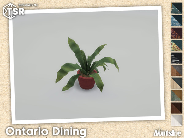 Sims 4 — Ontario Plant 05 by Mutske — Ontario Diningroom set with seating, surface and more, some have slots to put